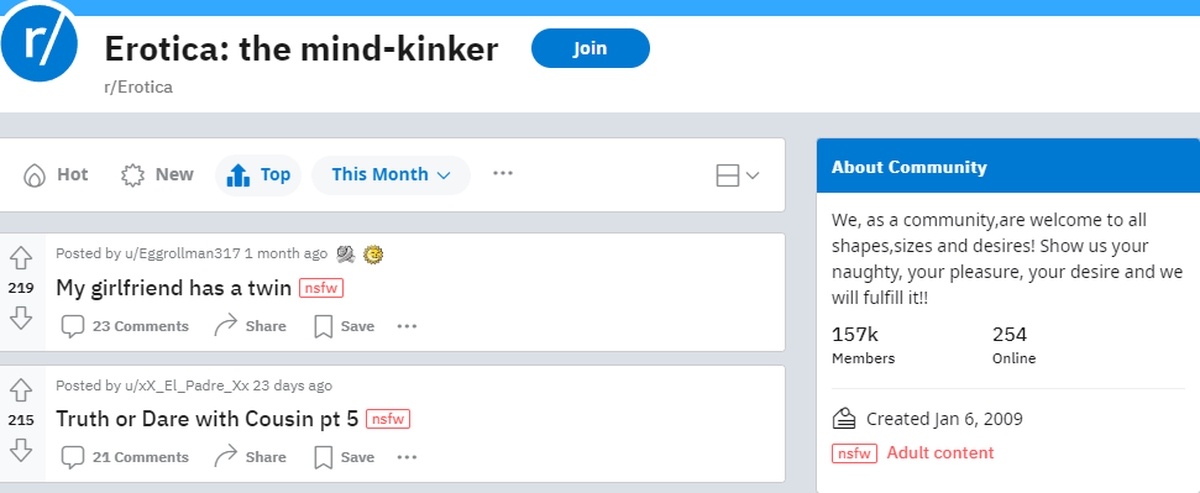 Reddit Erotica, Sex Stories Sites