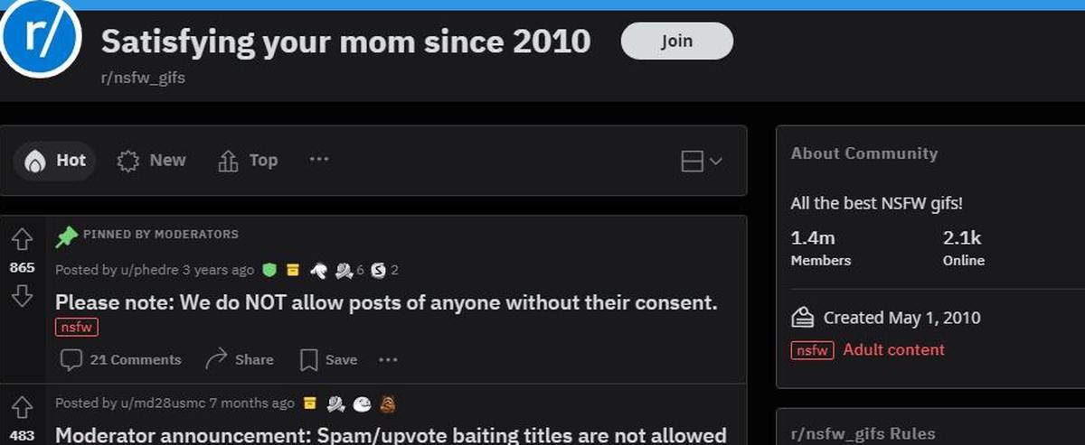 Reddit NSFW GIFS