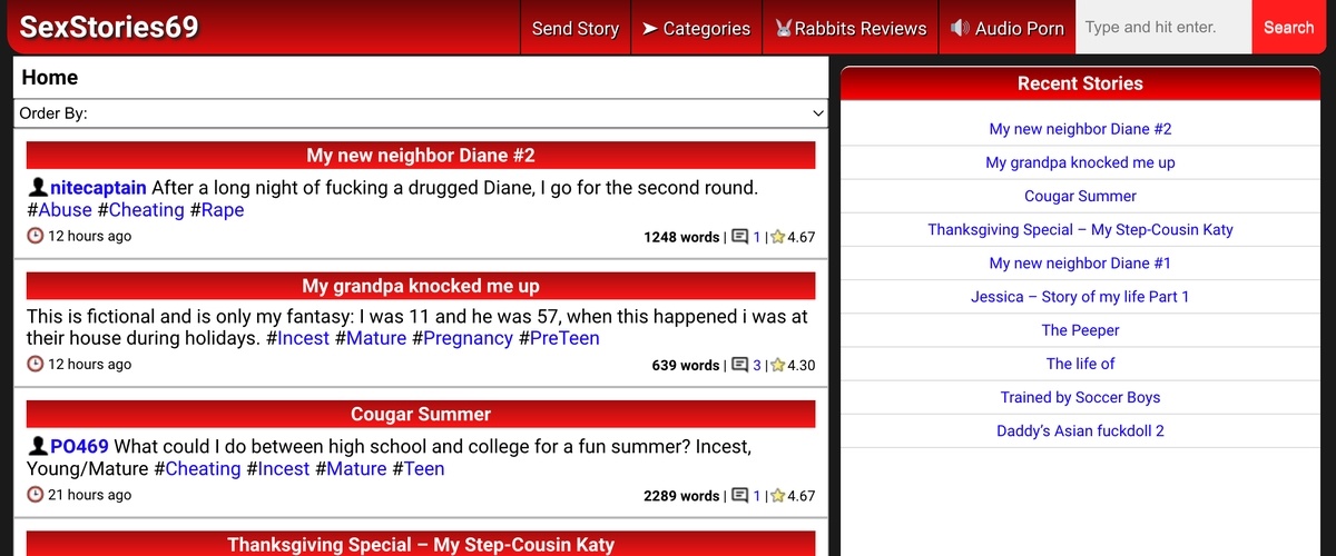 SexStories69, Sex Stories Sites