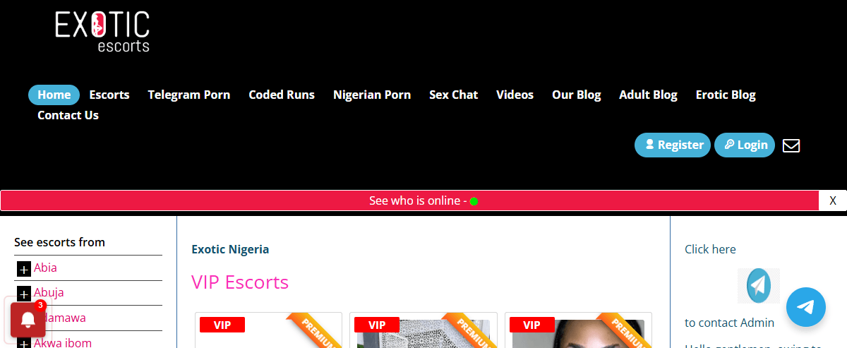 Exotic Nigeria, Escort Sites