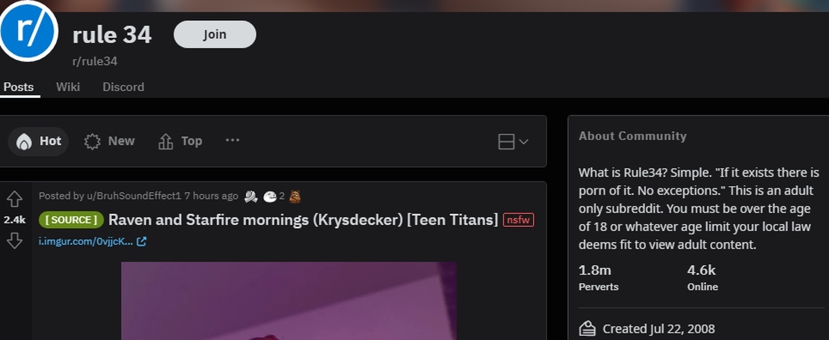Reddit Rule 34, Cartoon Porn Sites