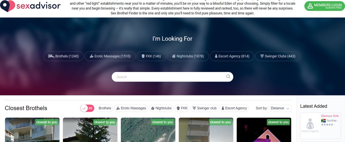SexAdvisor, Escort Sites