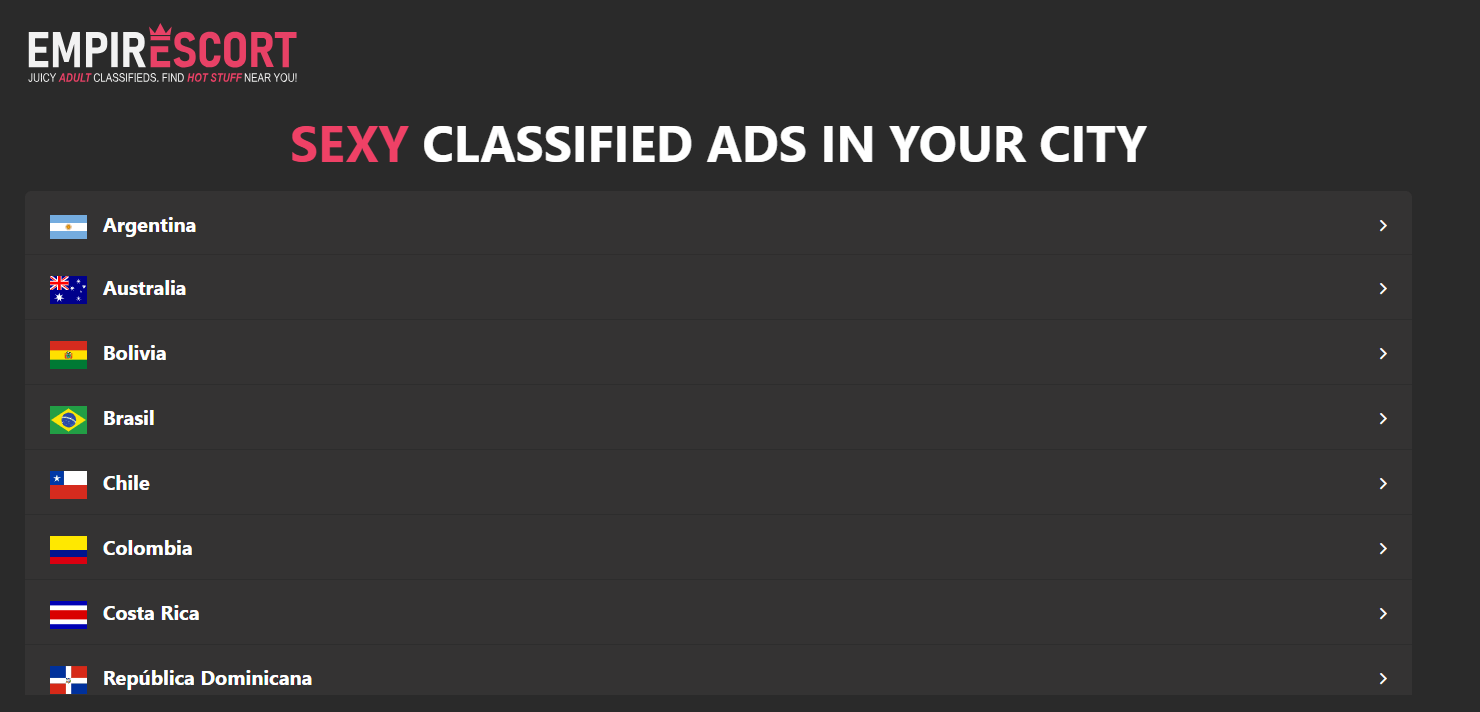 Empire Escort, Escort Sites