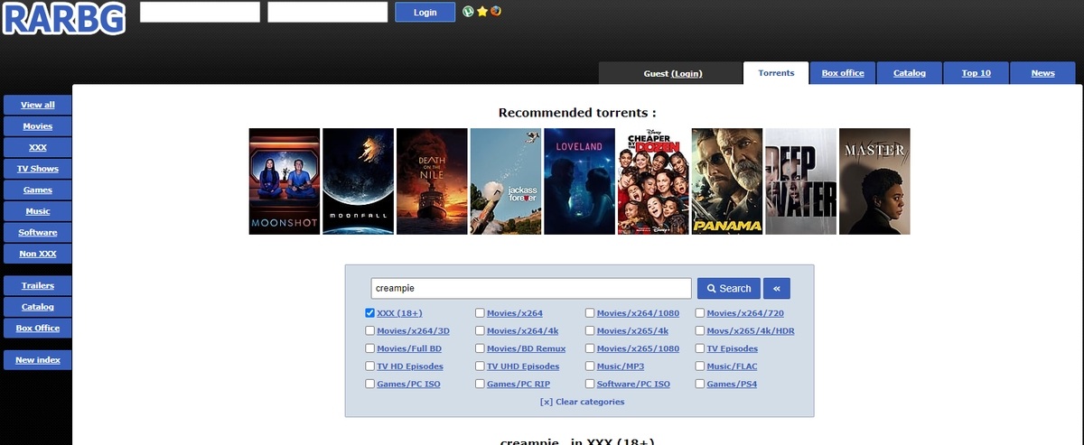 RARBG Creampie, Hall Of Fame