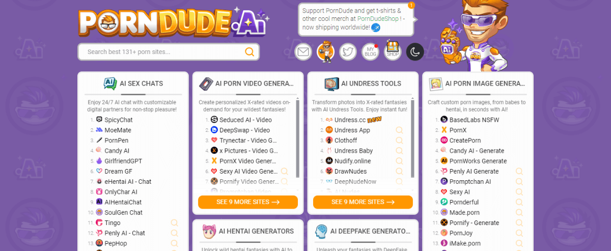 PornDude AI, Hall Of Fame