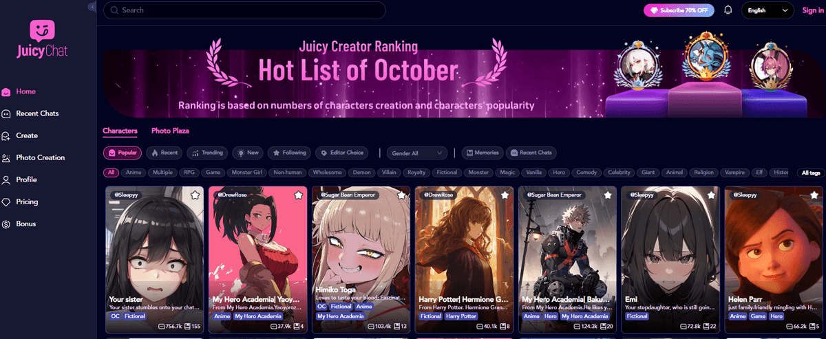 Juicy Chat AI, AI Porn Sites