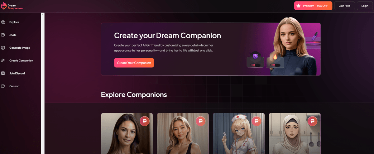 Dream Companion, AI Porn Sites