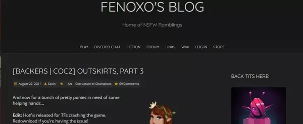 Fenoxo, Free Sex Games