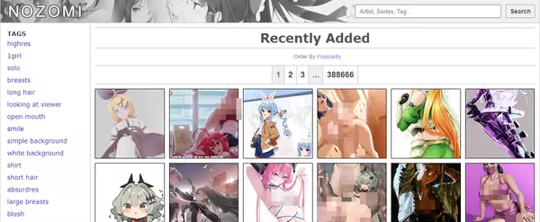 Nozomi.la, Hentai Porn Sites
