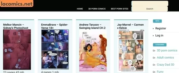 LaComics, Porn Comics Sites