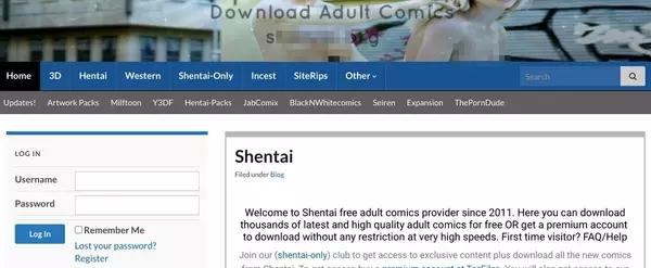 Shentai, Porn Comics Sites