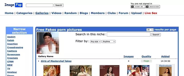 ImageFap Fakes